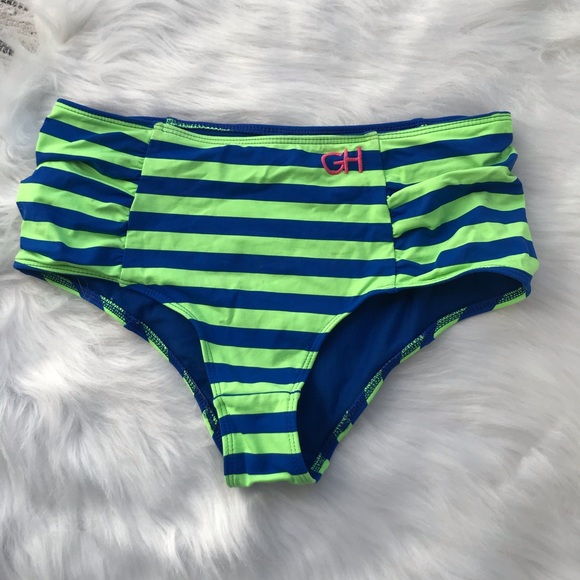 Hollister High Waisted Stripped Swim Bottom - Picture 1 of 4